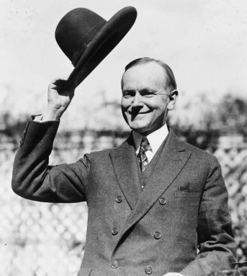 Coolidge after signing indian treaty